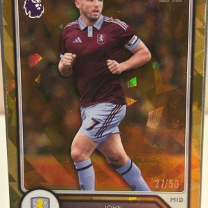John Mcginn Gold Mini-Diamond Foil /50 card, Topps Flagship Premier League 2026/27, number 43