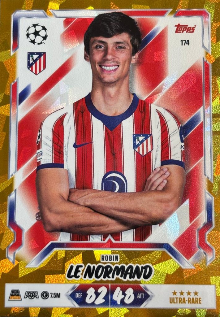Robin Le Normand Ultra Rare card, Topps Match Attax UEFA Club Competitions 2026/27, number 174