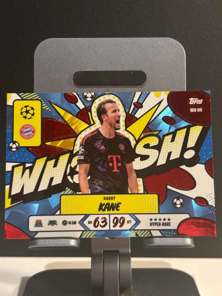 harry kane Whoosh card, Topps Match Attax UEFA Club Competitions 2026/27, number WH-HK