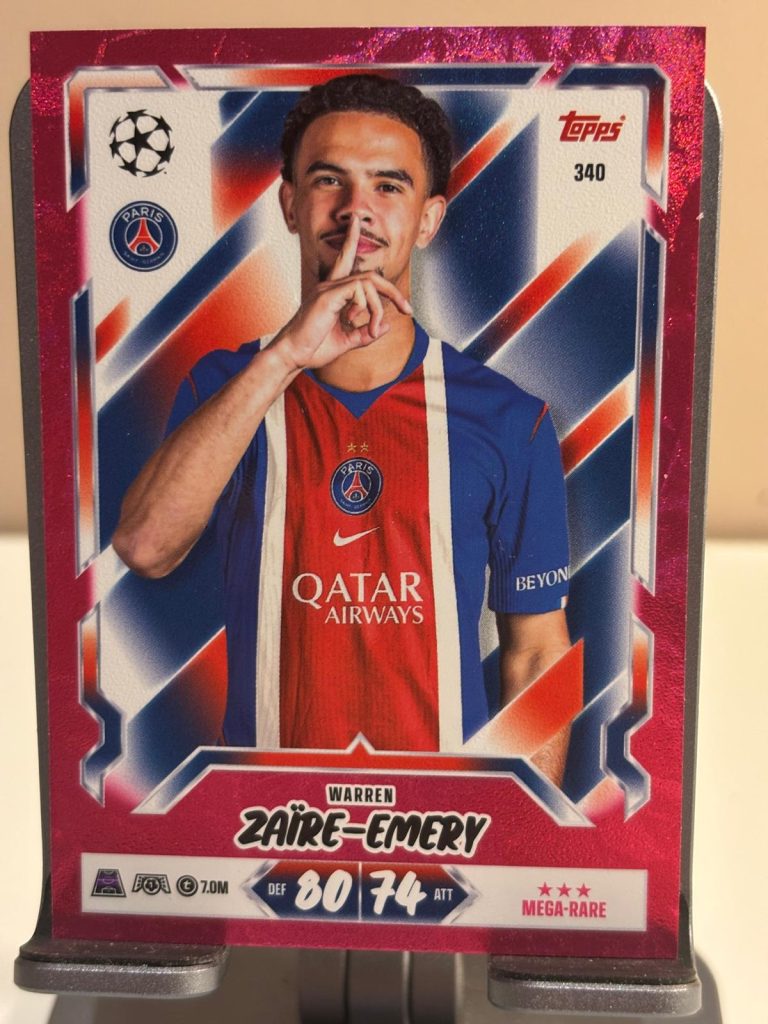 Warren Zaire Emery Mega Rare card, Topps Match Attax UEFA Club Competitions 2026/27