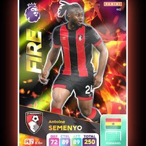 Panini Premier League Adrenalyn XL 2025 Antoine Semenyo FIRE