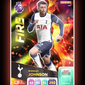 Panini Premier League Adrenalyn XL 2025 Brennan Johnson FIRE